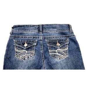 No Boundaries Women's Bermuda Shorts Decorative Back Pockets size 11 ...JH1159